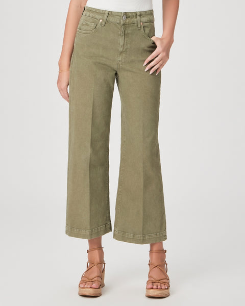 Paige  Anessa Wide Leg - Vintage Mossy Green