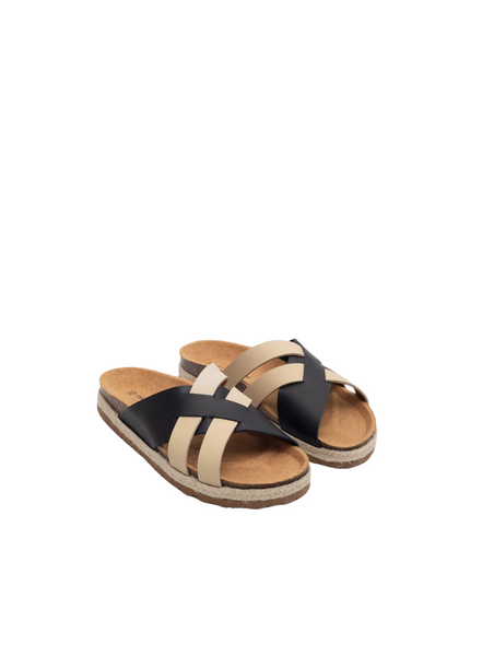 Nice Things Leather Bicolor Bio Sandals 999