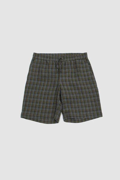 De Bonne Facture Easy Shorts Green/grey Checks