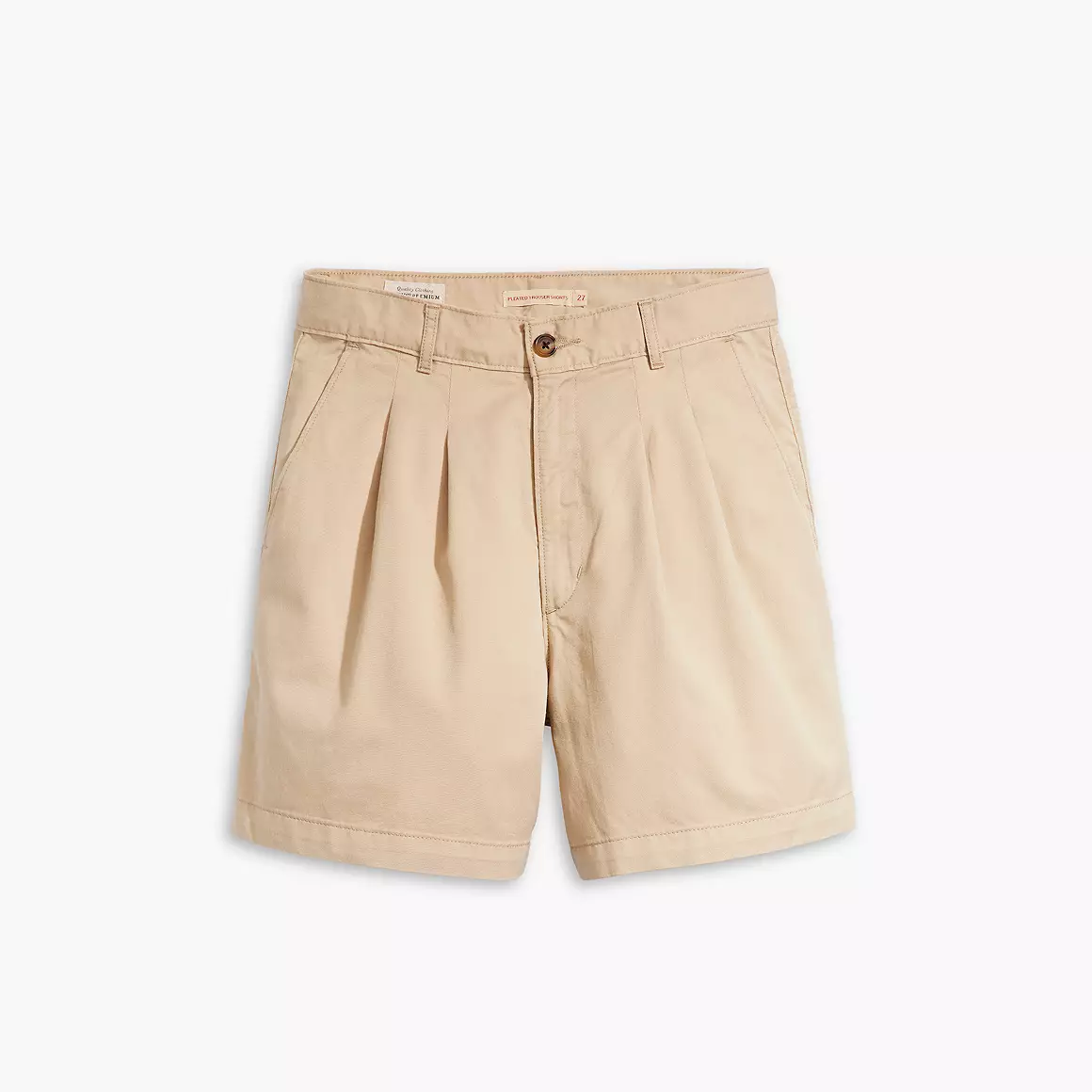 Levi's Safari Neutral Pleated Shorts