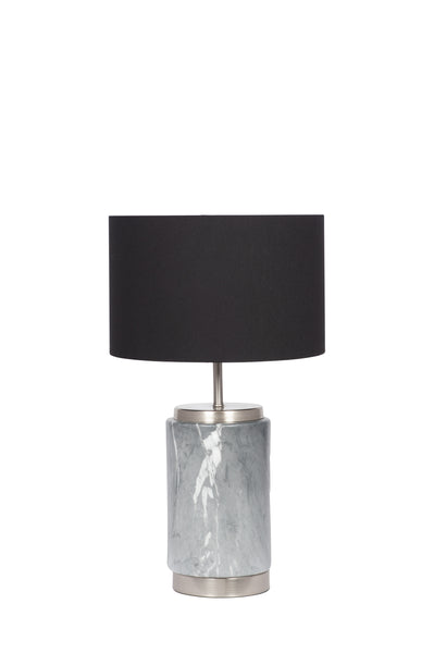 Distinctly Living Como Grey Marble Effect Ceramic Short - Table Lamp