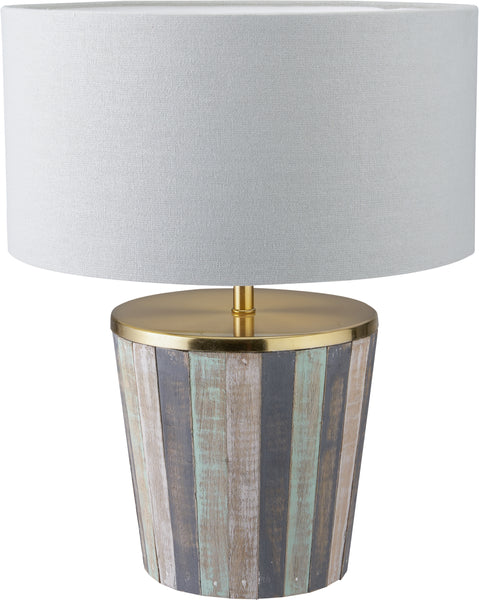 Distinctly Living Campobasso Sage Distressed Wood Short - Table Lamp