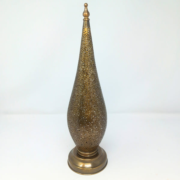 Artisan Stories Antique Brass Tear Shape Dot Design Table Lamp