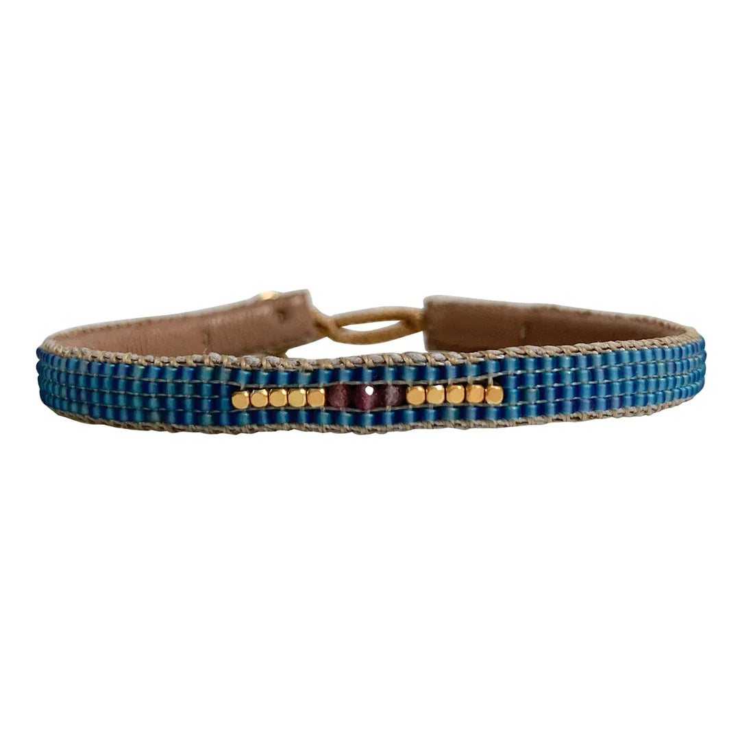 Ibu Jewels Stone Line Bracelet-baby Blue-ch08