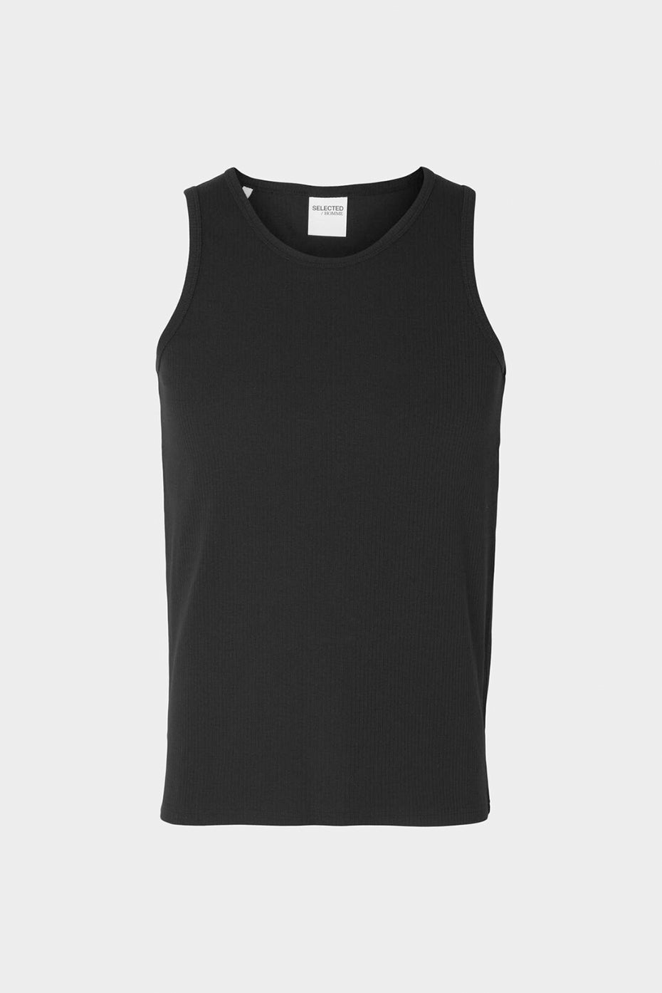 Selected Homme Black Spencer Rib Tank Top