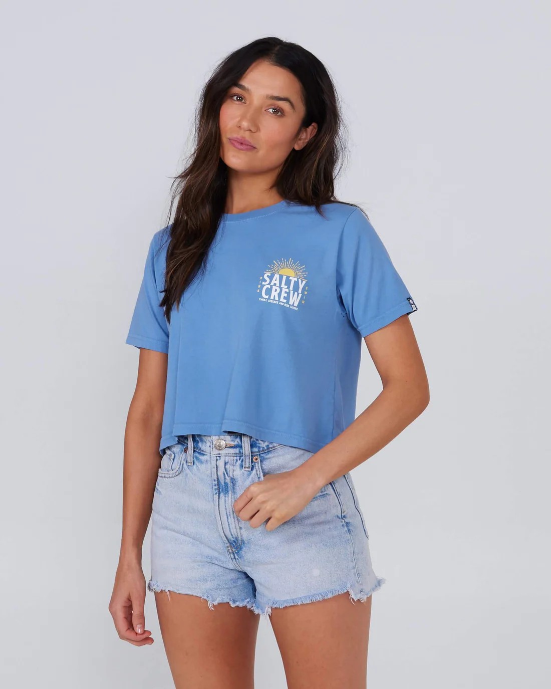 Salty Crew Salty Crew - T-shirt Crop Bleu