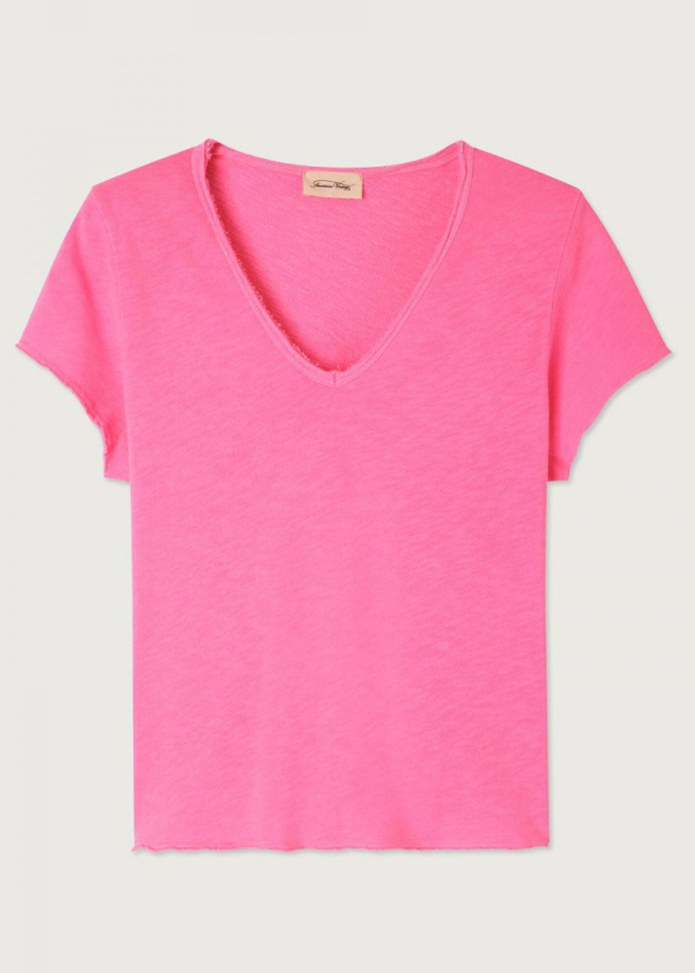 American Vintage Sonoma V-neck T-shirt - Pink