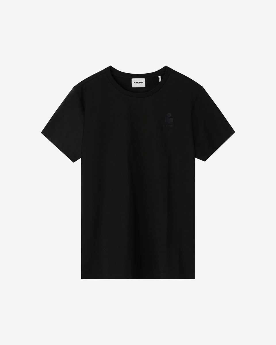 Isabel Marant Black Cotton Etoile Aby Logo T Shirt