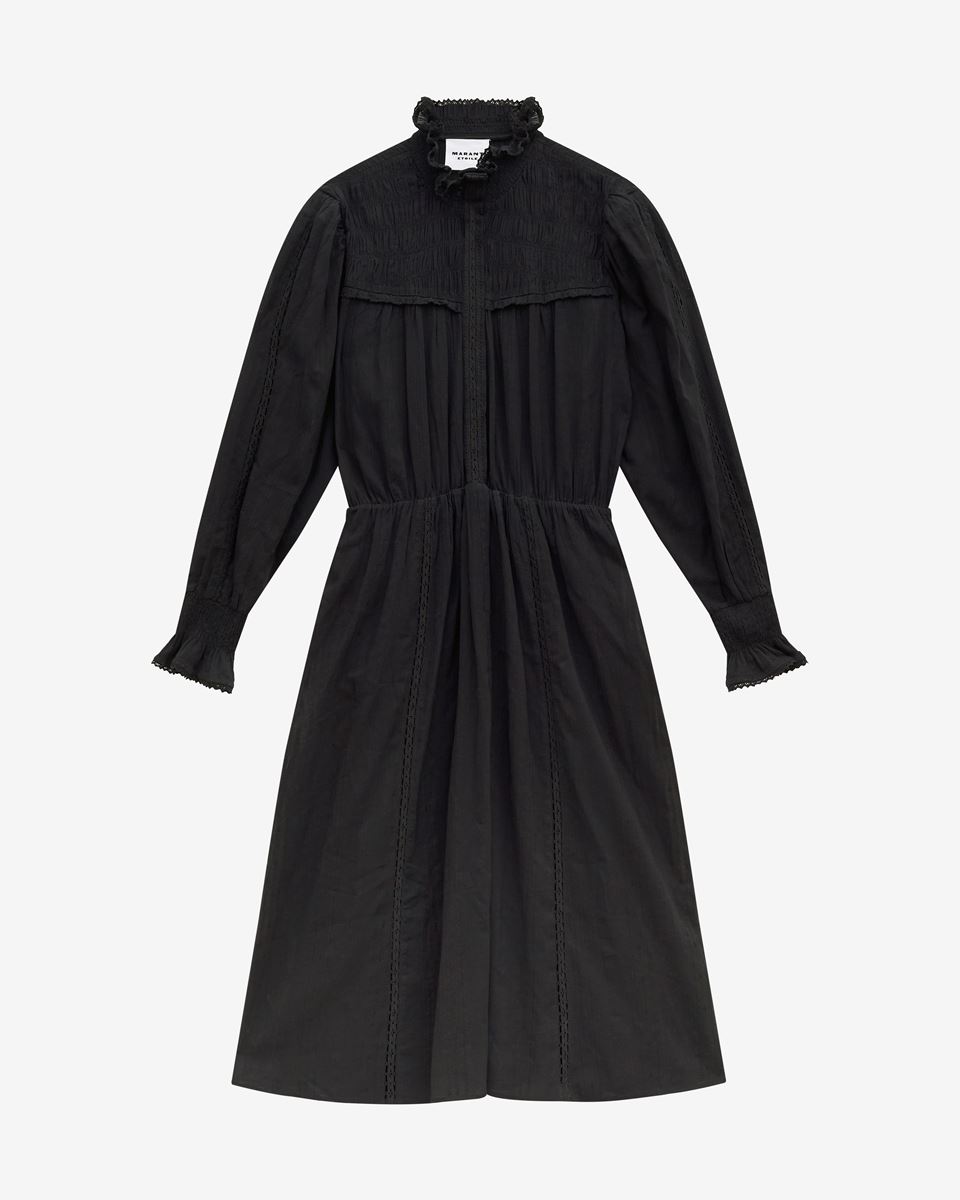 Isabel Marant Black Cotton Etoile Imany Midi Dress 