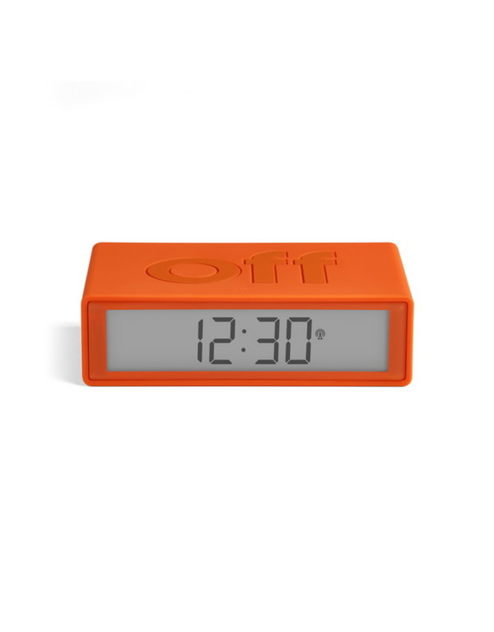 Lexon Orange Rubber Flip RCC Alarm Clock
