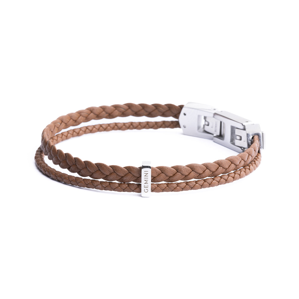 Gemini Xtra Small and Small Light Brown Duo Bracelet