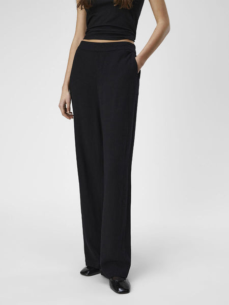 object-sanne-linen-blend-trousers-black