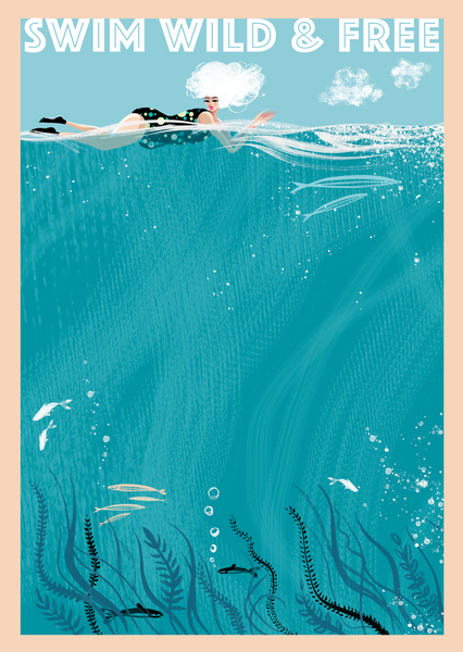 lydia-london-swim-wild-and-free-a3-print-ocean-top