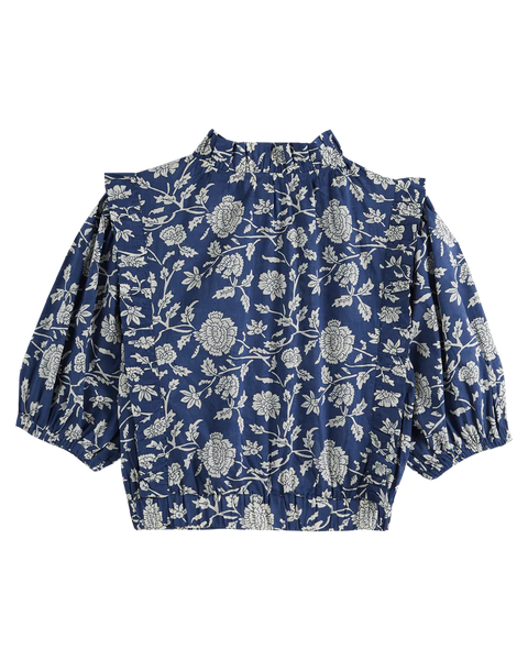 Emile and Ida Blue Floral Blouse