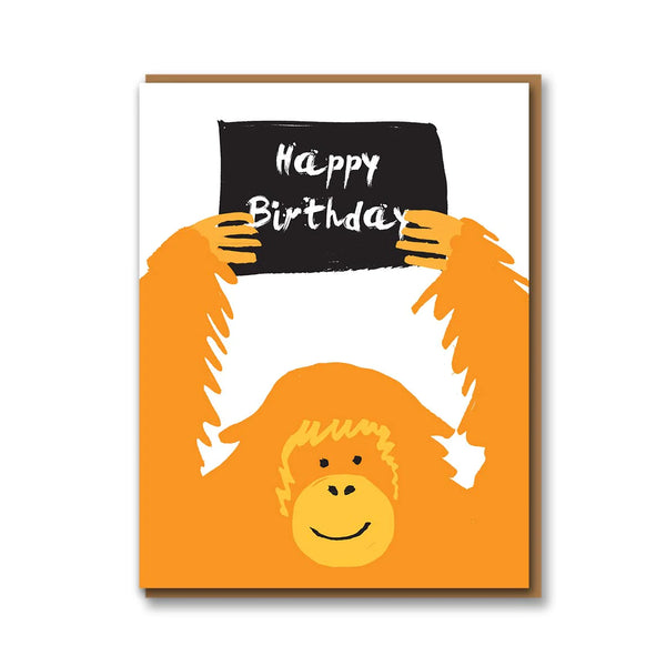 1973 The Animals Orangutan Card - Happy Birthday