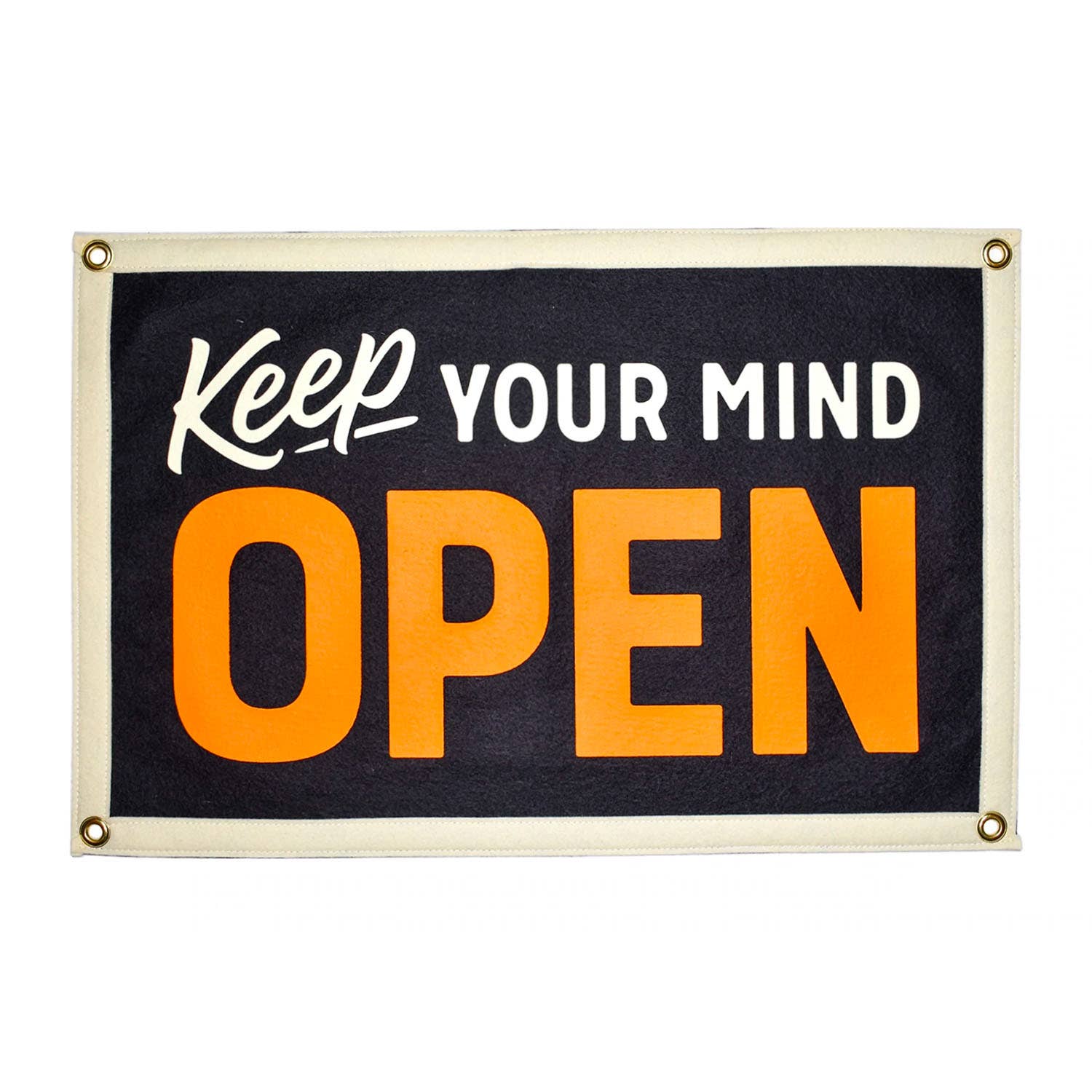 Oxford Pennant Keep Your Mind Open Camp Flag