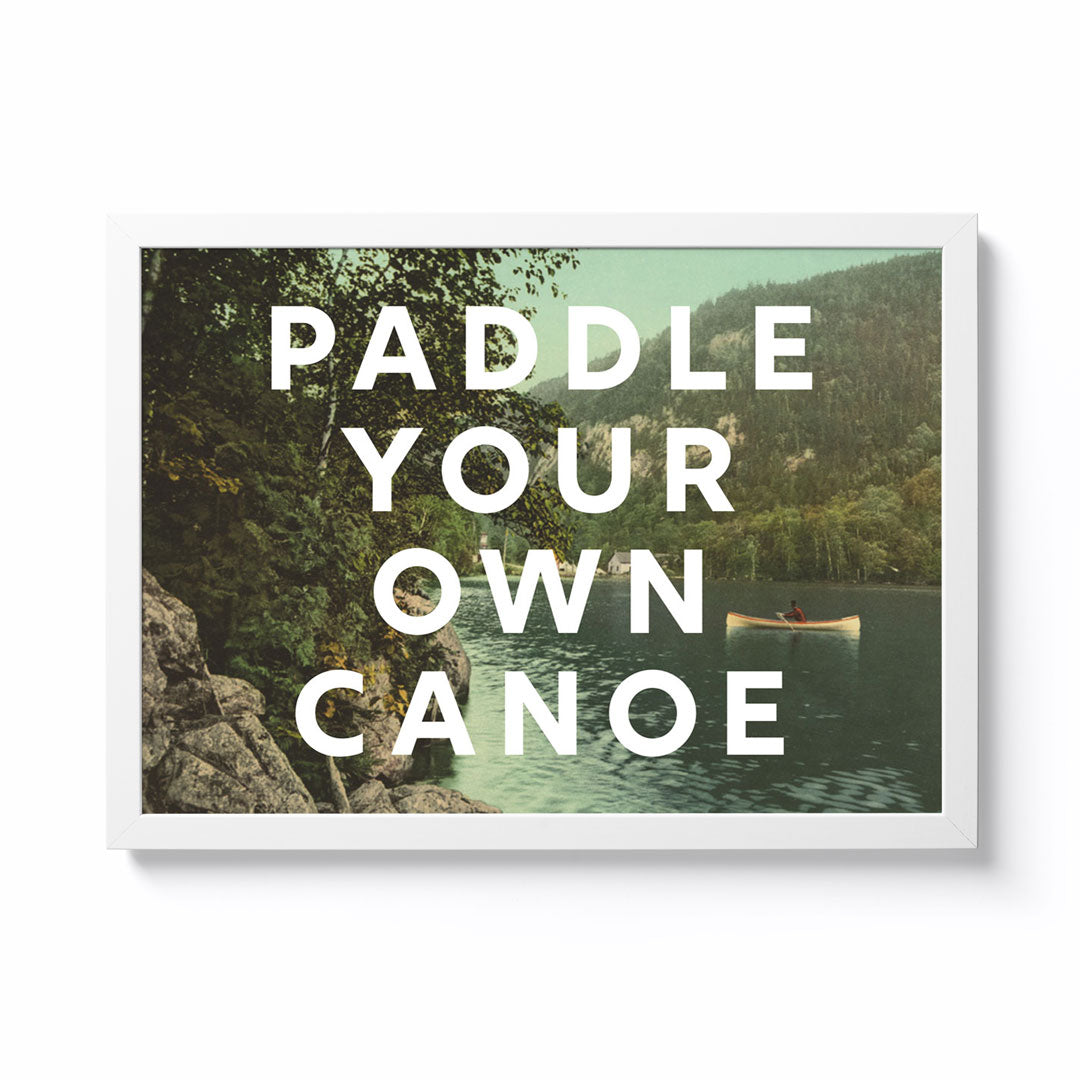National Park Print Shop A4 Paddle Your Own Canoe Framed Print