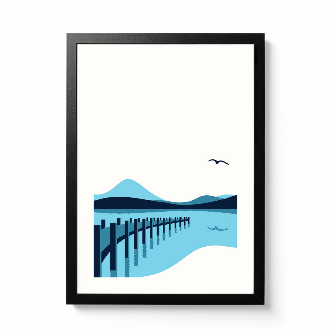 OR8DESIGN A3 Lake Windermere Framed Print