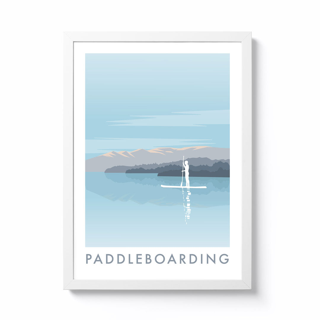 National Park Print Shop A3 Paddleboarding Framed Print
