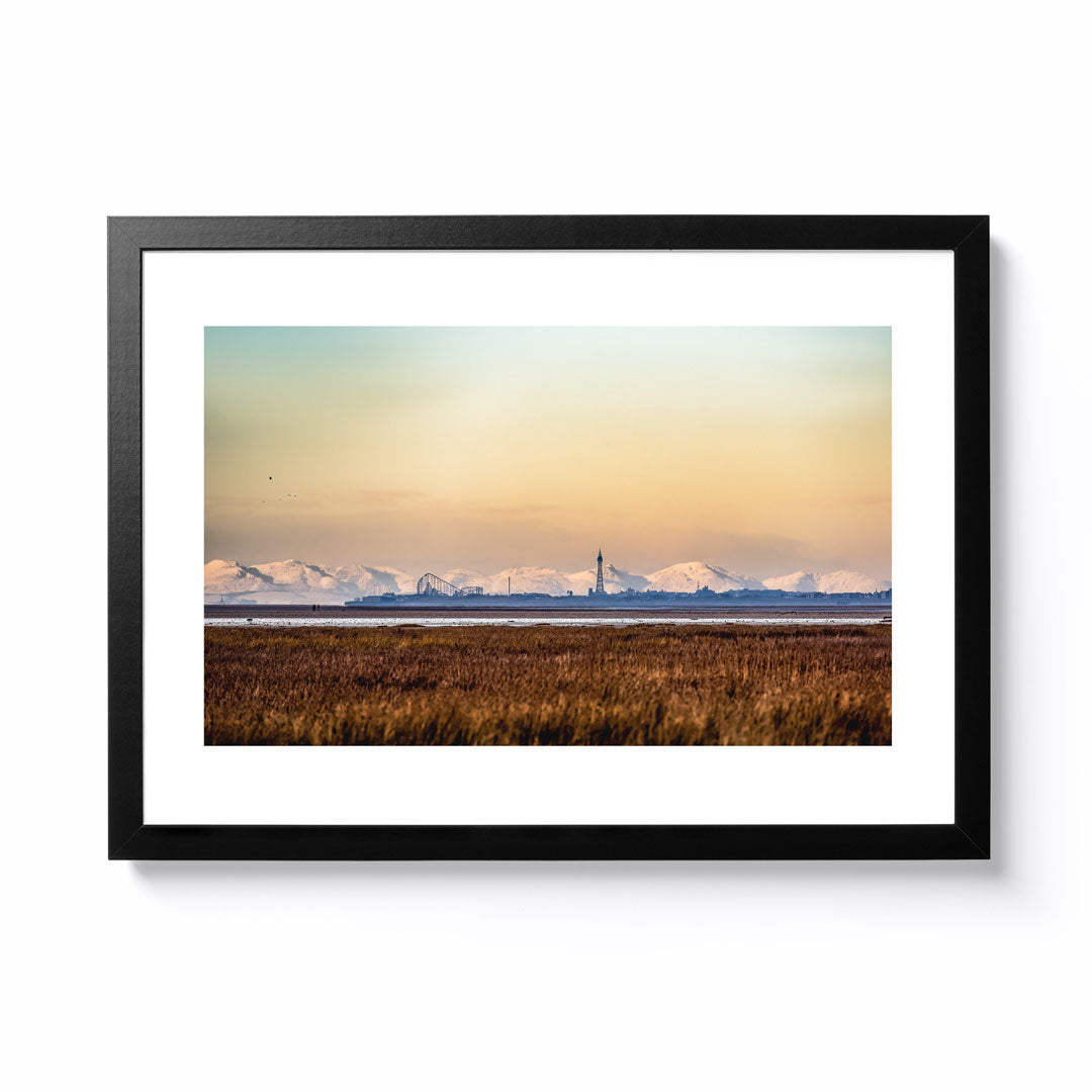 Kevin Jackson A3 View of Blackpool and the Lakes Framed Print
