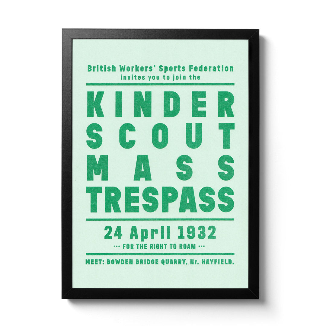 National Park Print Shop Kinder Scout - Riso Edition A4 Framed Riso Print