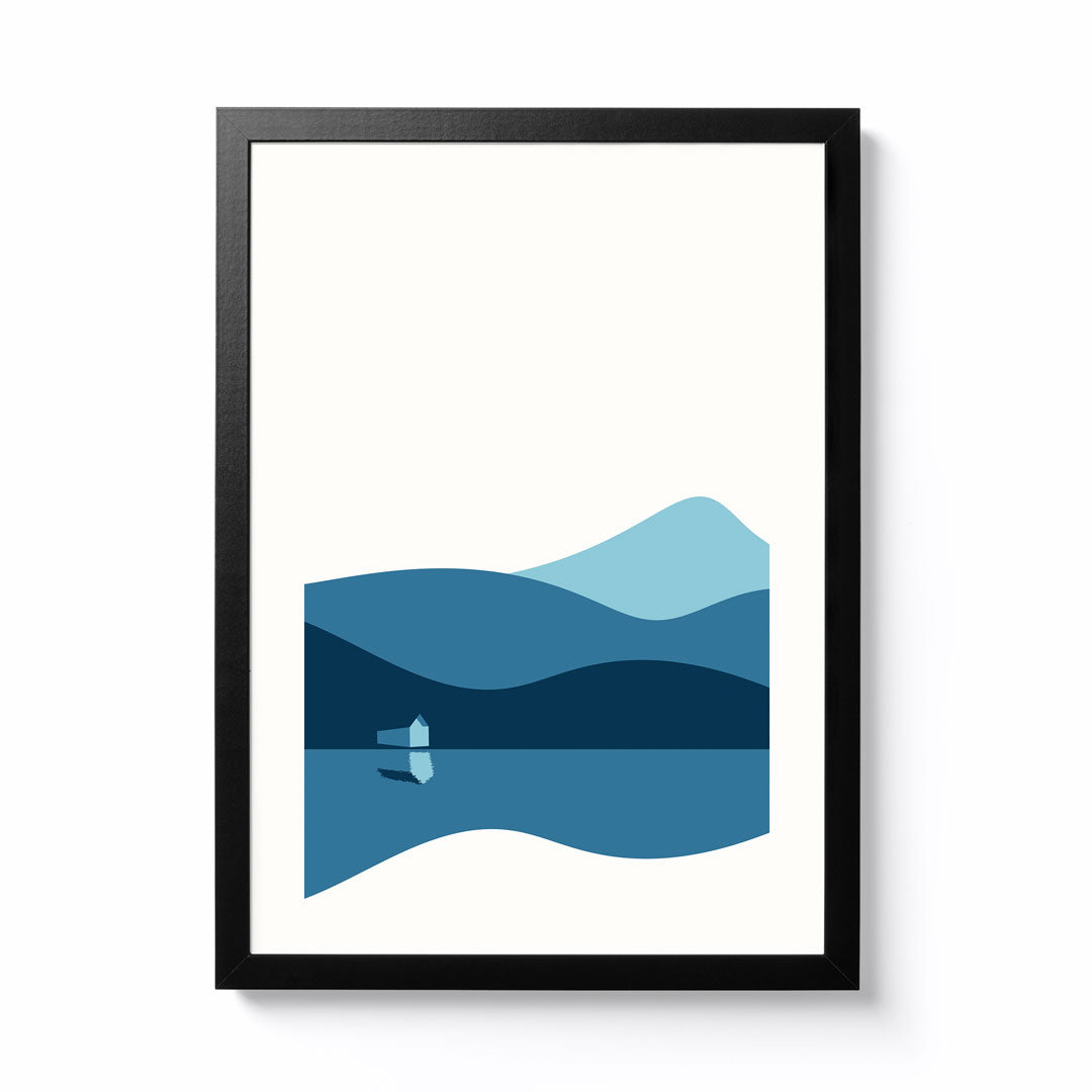 OR8DESIGN A4 Edge of the Lake Framed Print