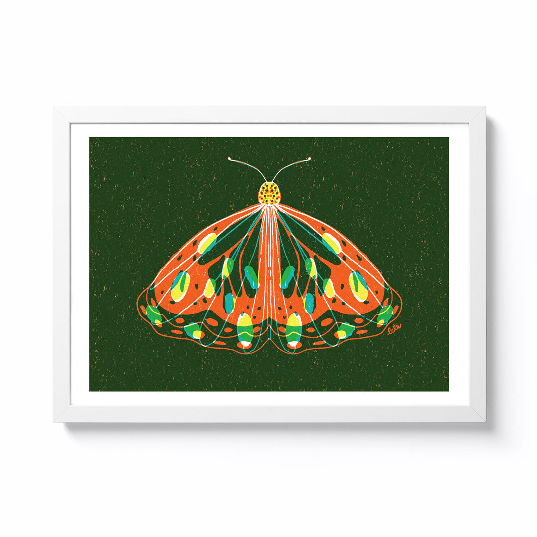 Lele Saa Butterfly Green A3 Framed Print