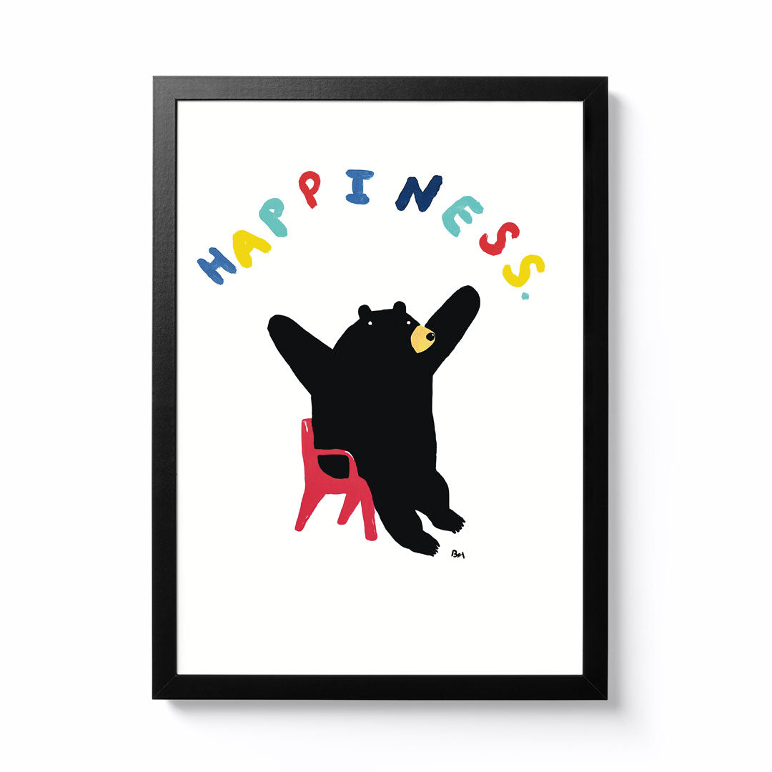 Billy Murphy A4 Happiness Framed Print