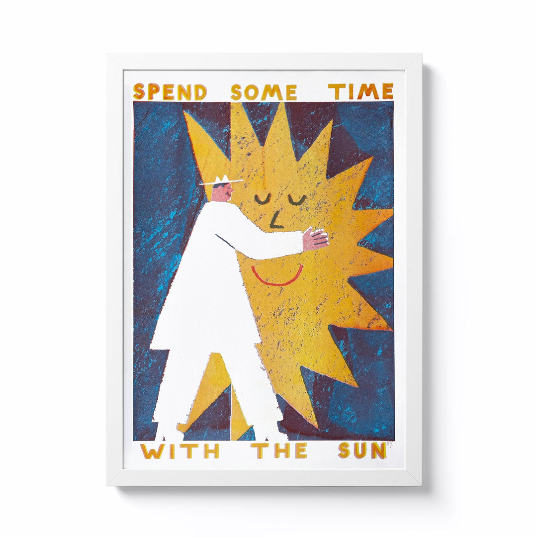 Max Machen Spend Some Time With The Sun A3 Framed Riso Print