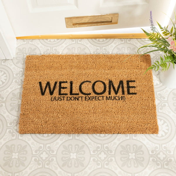 Distinctly Living Welcome Don't Expect Much Doormat