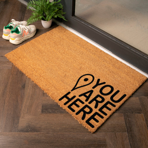 Distinctly Living You Are Here Doormat