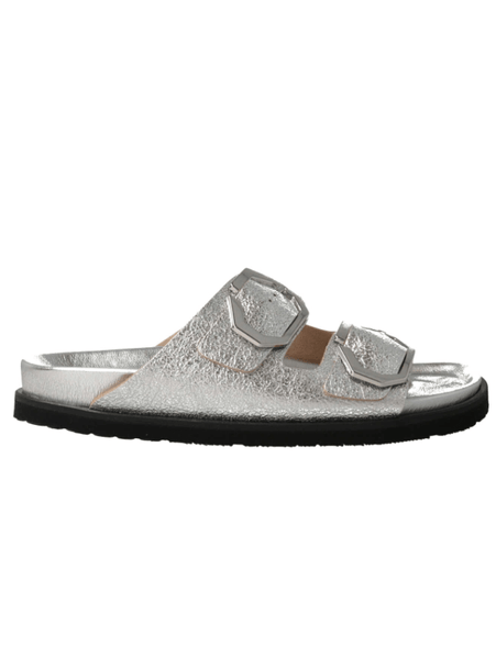 Genuins Footwear Galia Vegan Silver Flat Sandals G105679