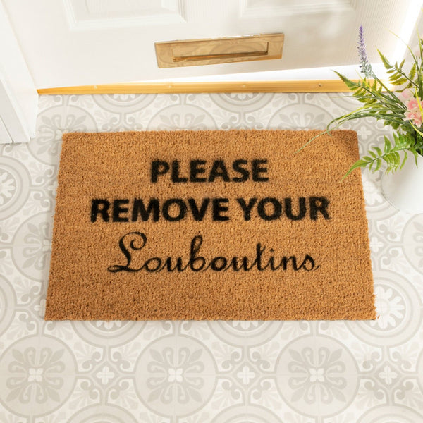 Distinctly Living Please Remove Your Louboutins Doormat
