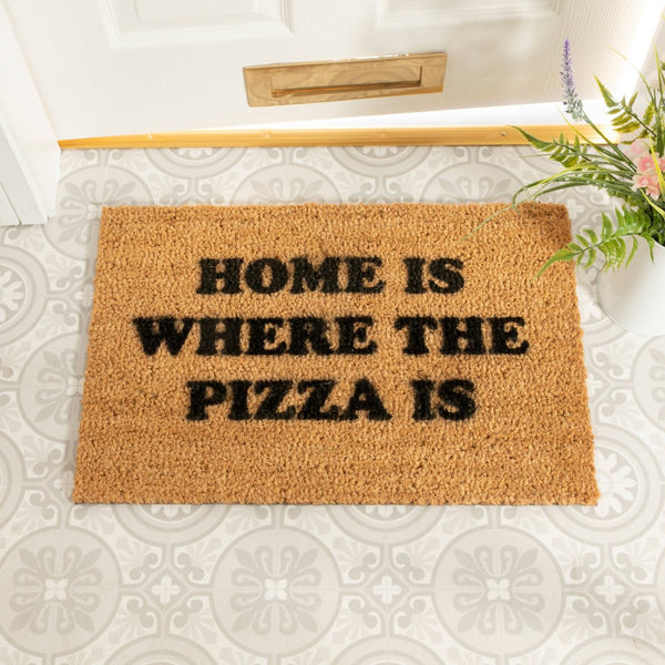 Distinctly Living Home Is Where The Pizza Is Doormat