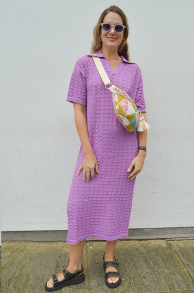 SUNCOO Celma Knitted Mauve Dress