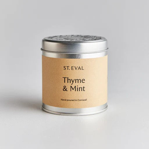 St Eval Tin Candle - Mint & Thyme