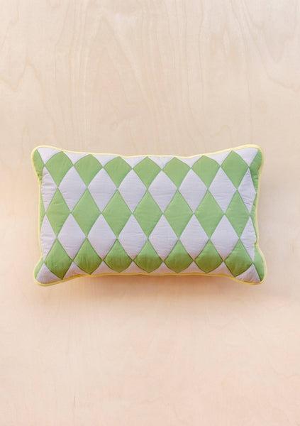 TBCo Green Argyle Cotton Cushion Cover