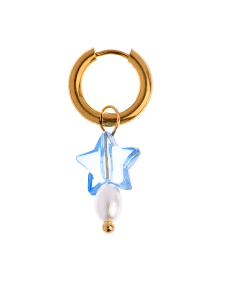 ANNEDAY | Blue Star Pearl Earring - Gold