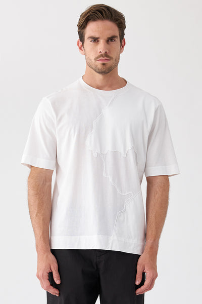Transit Stitch Design T-shirt White