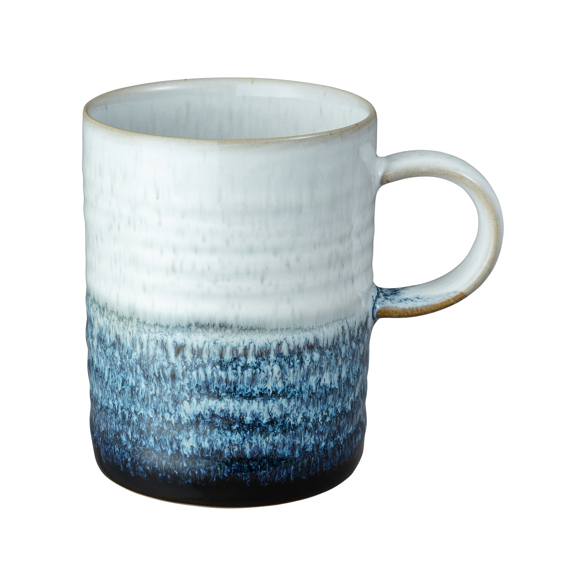Denby Pottery Kiln Blue Ridged Mug