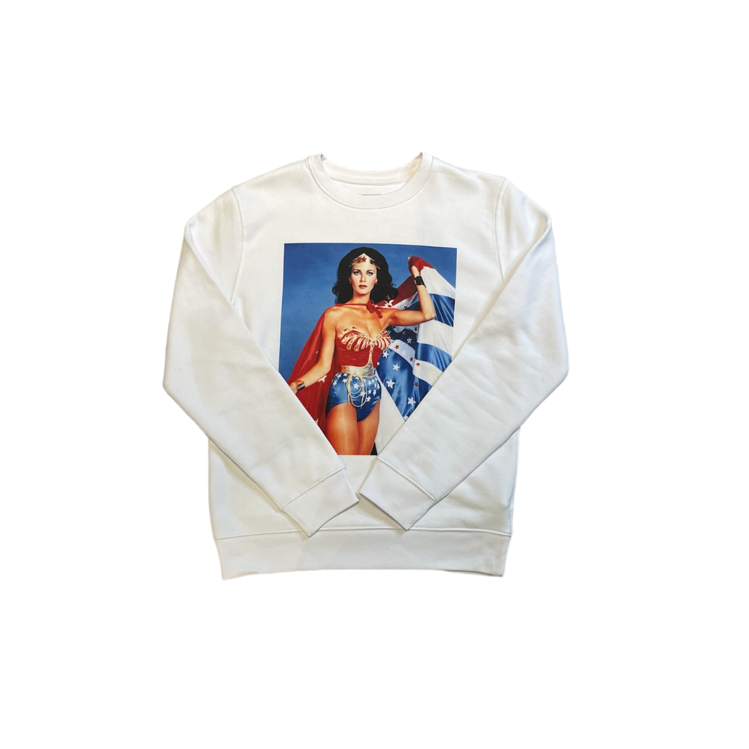 Made by moi Selection Sweat Blanc Wonder Woman