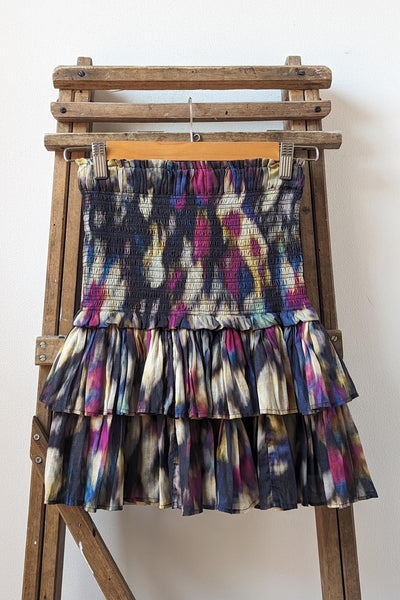 Marant Etoile Naomi Ochre & Black Ruffle Skirt