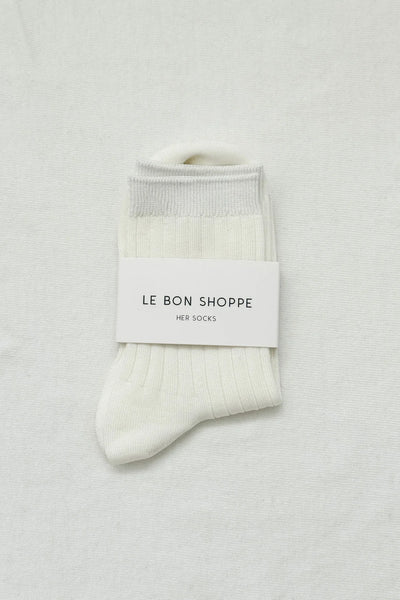 Le Bon Shoppe Her Socks - Classic White