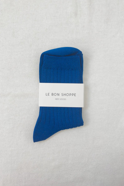 Le Bon Shoppe Her Socks - Cobalt
