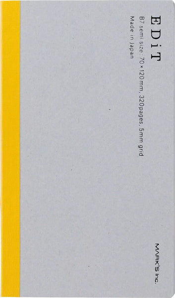 Marks Inc B7 Edit Grid Notebook - Yellow