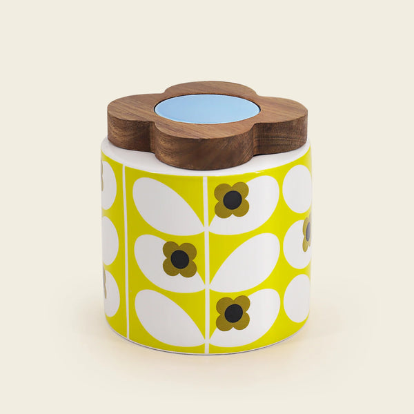 Orla Kiely Ceramic Storage Jar - Wild Rose Stem Dandelion