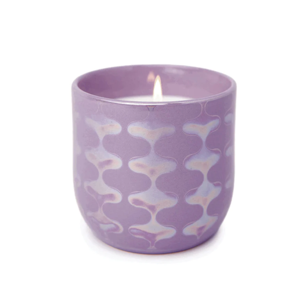 Paddywax | Lustre Matte Lavender Lava Ceramic Candle | Lavender & Fern