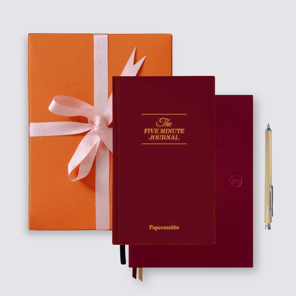 Not specified Mulberry Red Notebook, Five Minute Journal and Primo Pen Gift Set