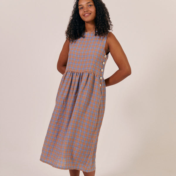 Sideline Tally Dress Mixed Check