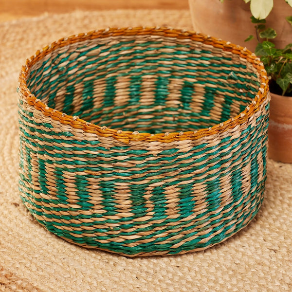 Namaste Large Stripe Seagrass Basket 